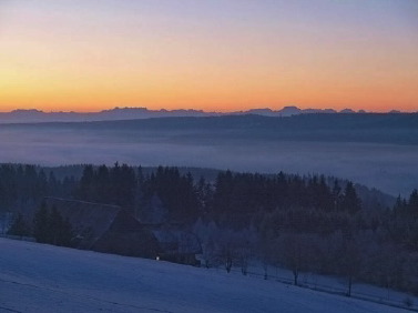 view on the alps from haus weisse wolke